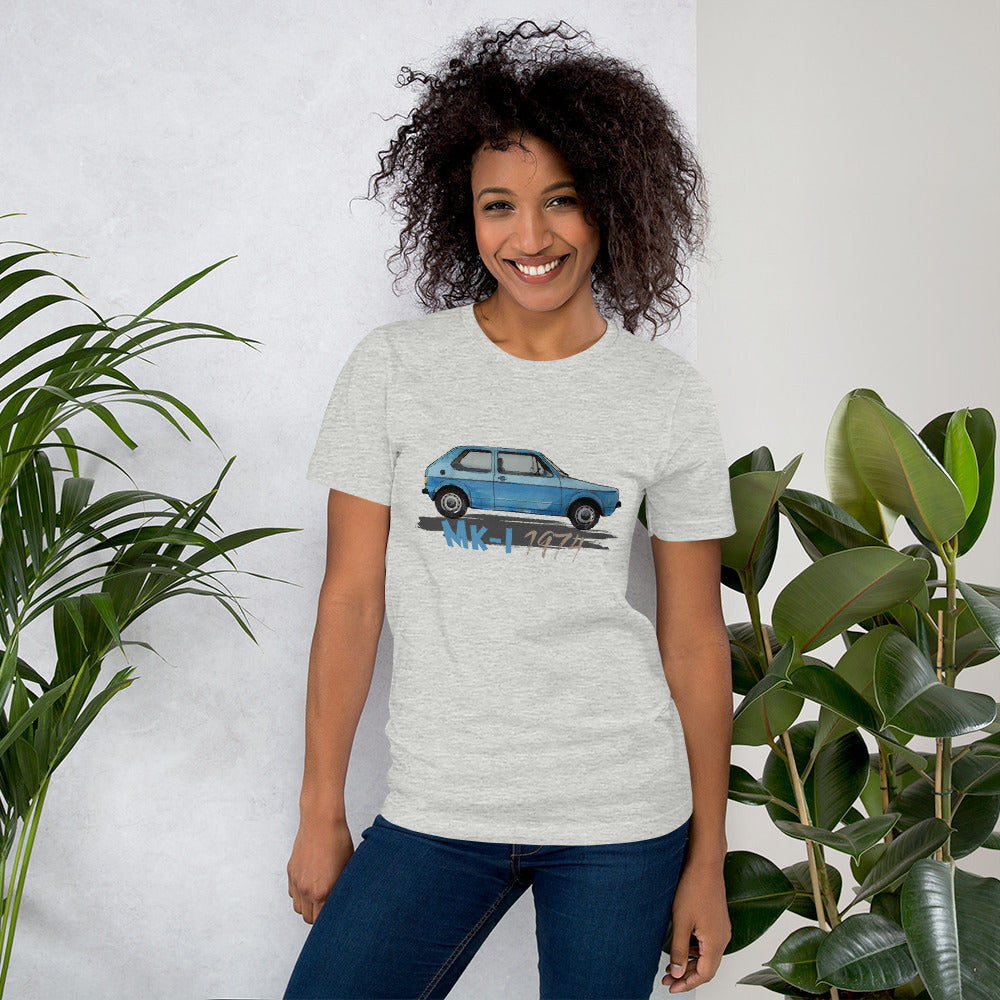 Unisex t-shirt − VW Golf I blue