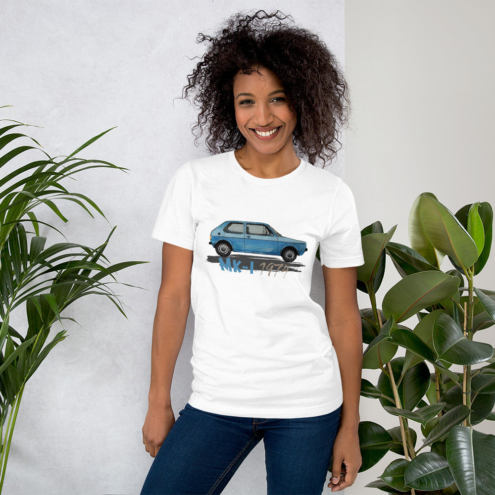 Unisex t-shirt − VW Golf I blue