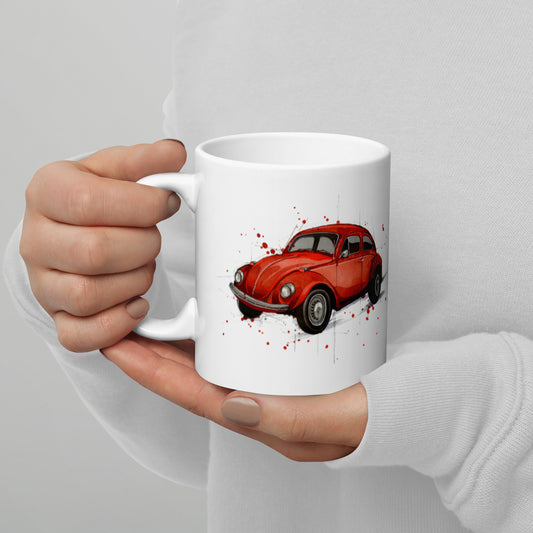 White glossy mug − VW I Beetle