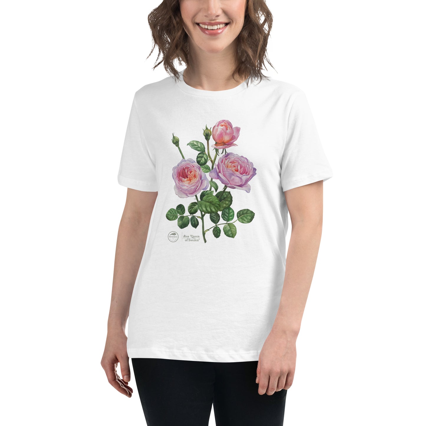 Women's Relaxed T-Shirt - Rose 'Queen of Sweden'