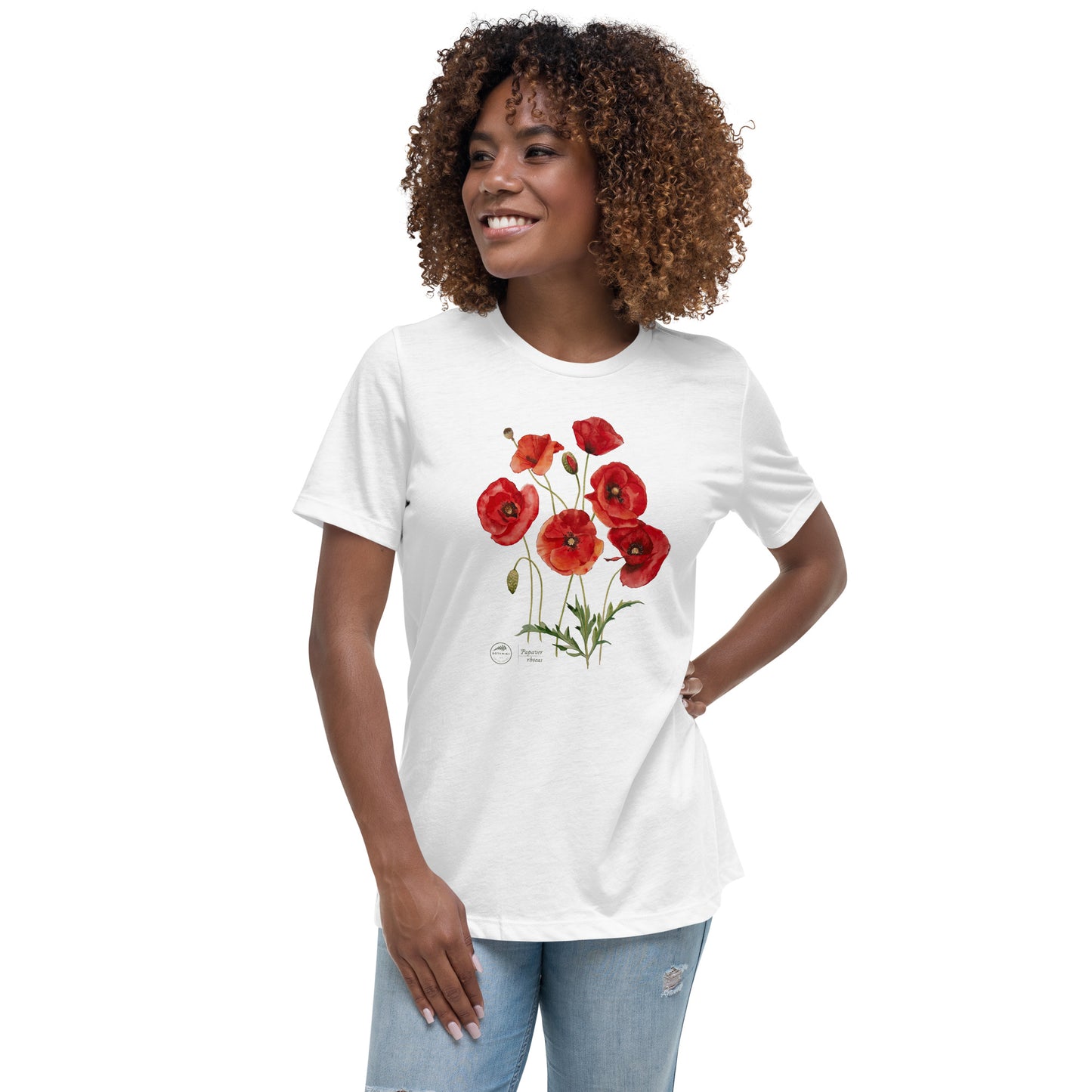 Women's Relaxed T-Shirt - Poppies