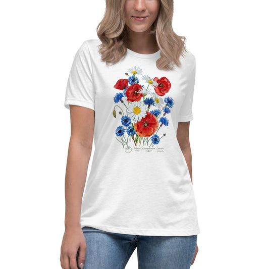 Women's Relaxed T-Shirt − Field flowers